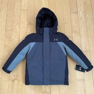 New! Under Armour Little Boys Size 5 UA 3-in-1 Westward Jacket Removable Liner